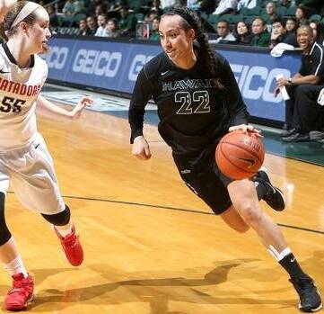PLAYER OF THE WEEK: Ashleigh Karaitiana during her US college stint with the University of Hawaii. The Spirit newcomer is doing god things in the SEABL.