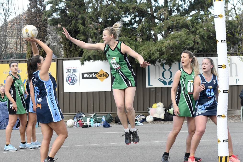 Kate Burton will miss the rest of the BFNL season with a compound ankle fracture.Picture: NONI HYETT