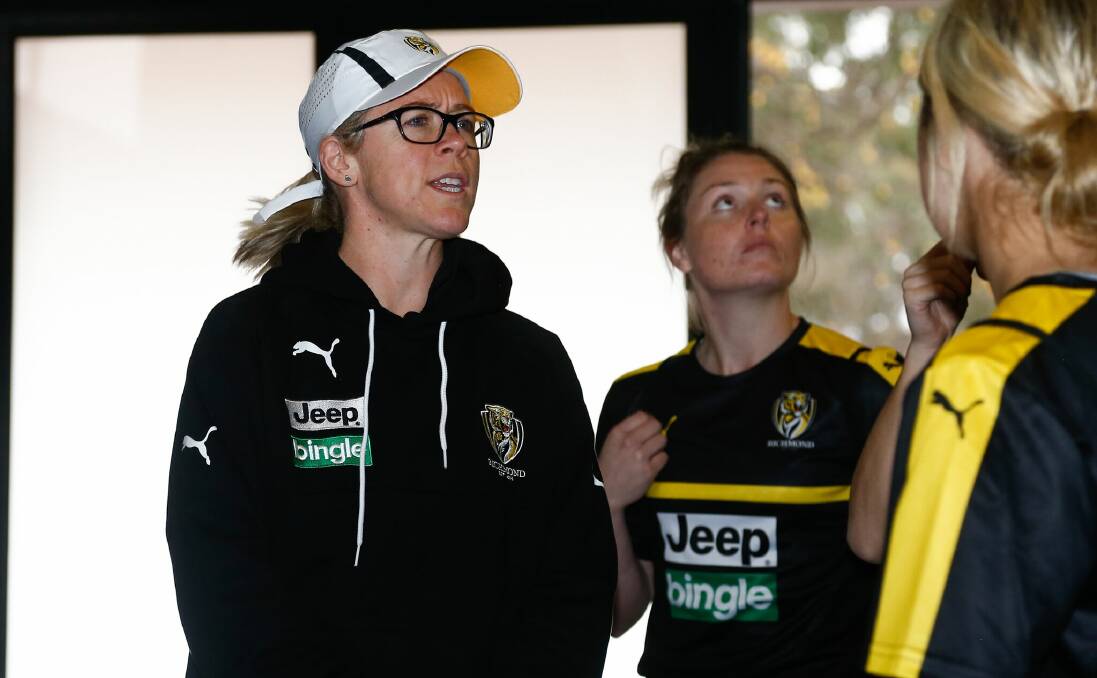 Former Collingwood AFLW player and now Richmond AFL Women's football operations manager Kate Sheahan will be the special guest at  function on Sunday afternoon at the QEO to help celebrate women's football. Picture: CAMERON GRIMES