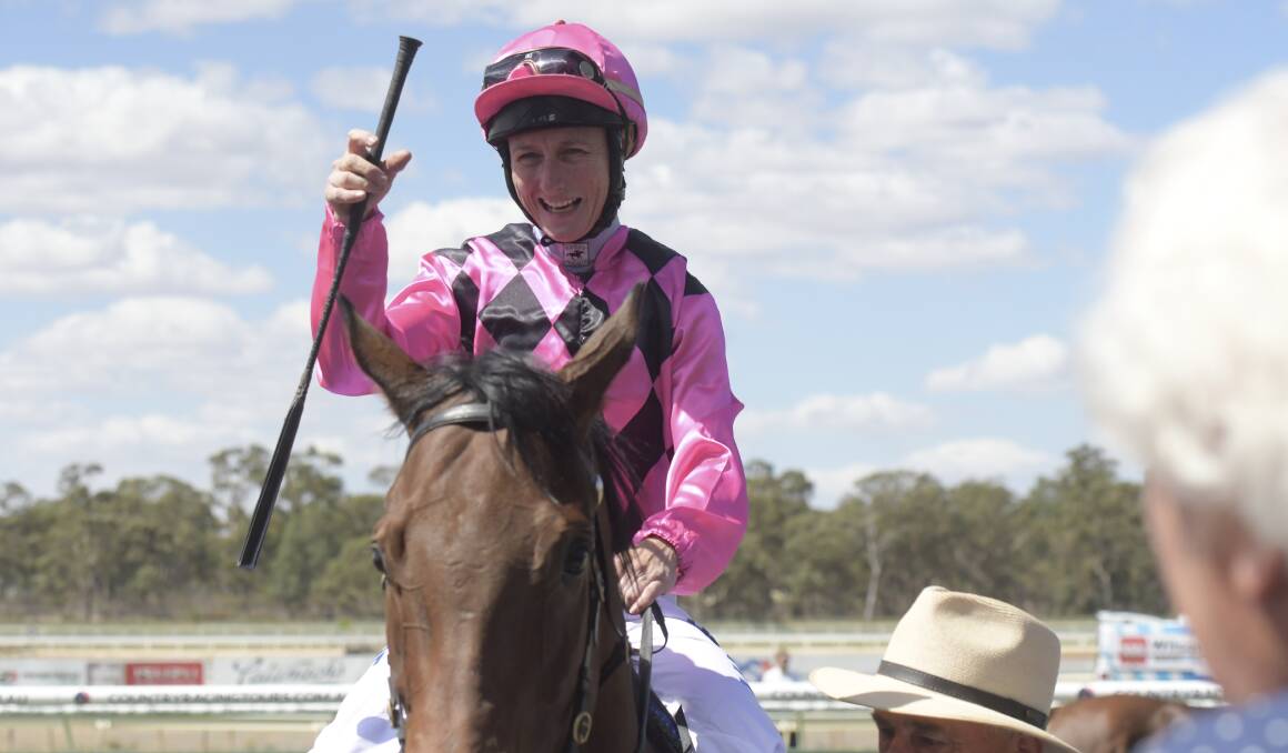Linda Meech ended Wednesday with a riding double, including another success for Kyneton trainer George Osborne. Picture: NONI HYETT