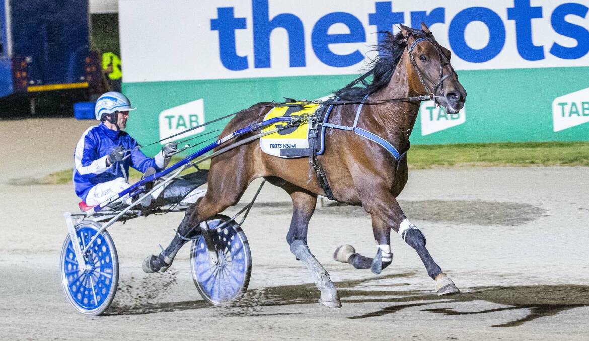 IMPRESSIVE: Rules Dont Apply, driven by Anthony Crossland, notches a stunning heat win at Tabcorp Park Melton. Picture: STUART McCORMICK