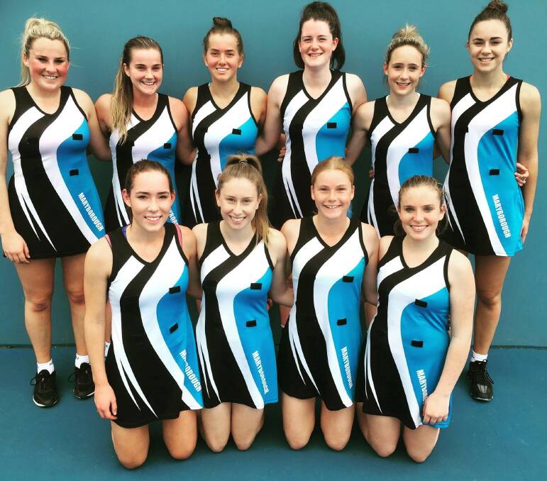 Maryborough's 17-and-under netballers who will have a chance at a premiership in two weekend's time. Picture courtesy Maryborough Football Netball Club.