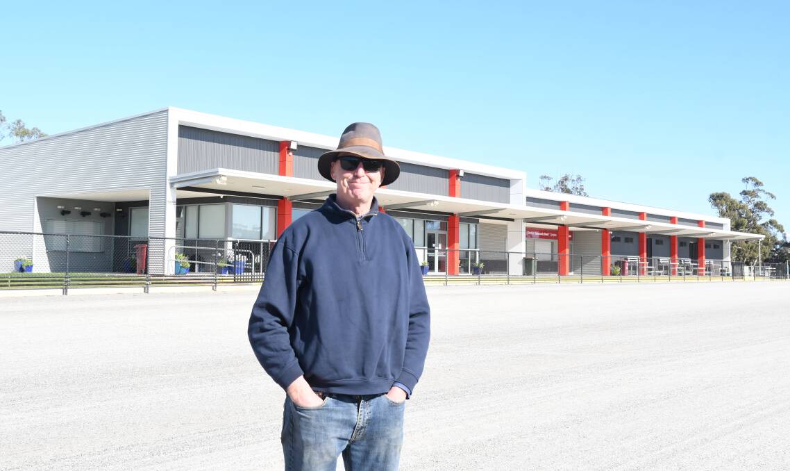 PRIDE AND JOY: Charlton Harness Racing Club president Joey Thompson stands in front of the town's new $4.2m community hub. Picture: KIERAN ILES