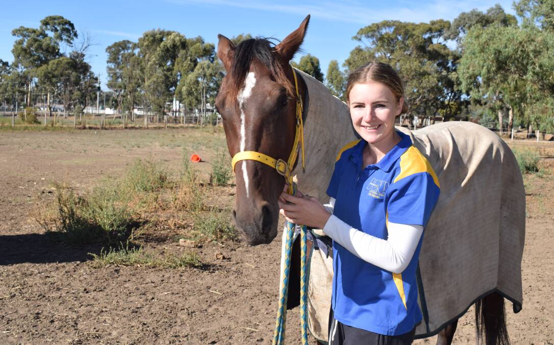 Tayla French, with the Chris Svanosio-trained Dontouch the Duco at Junortoun. Picture: KIERAN ILES