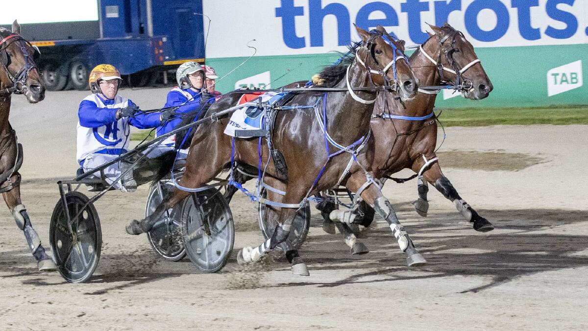 OPENING ACT: Jack Laugher opens Saturday night's meeting at Melton in style by steering Captain Confetti to a victory. Picture: STUART McCORMICK