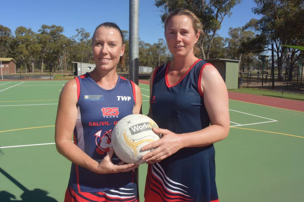 Jeannie Wagner and Nicky Lawry celebrated their 300th games for Calivil against maiden Gully YCW.