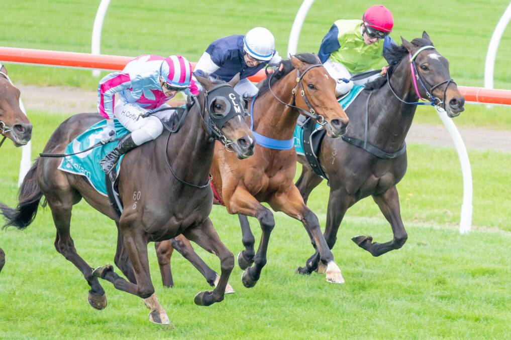 Wertheimer, ridden by Alana Kelly, battles away on the fence to finish fourth behind High Emocean, ridden by Harry Coffey, in last year's Group 3 Bendigo Cup (2400m). Picture by Jay Town/Racing Photos