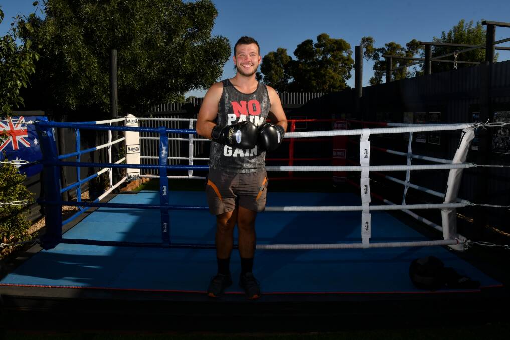 GREAT TO BE BACK: Professional boxer Brad Morgan is rapt to be back in training at the Vinton Street Gym and hopes to reignite his undefeated career in 2021. Picture: NONI HYETT