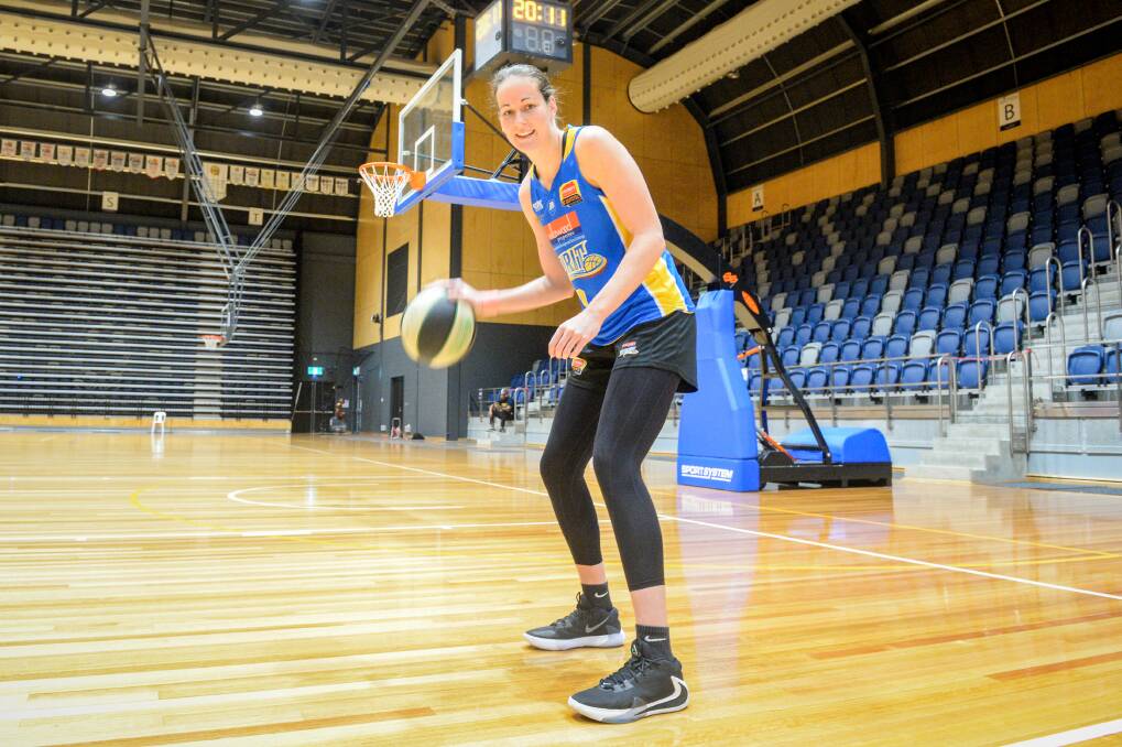 Alicia Froling is elated to be finally back on court and is ready to resume her WNBL career with the Bendigo Spirit. Picture: DARREN HOWE