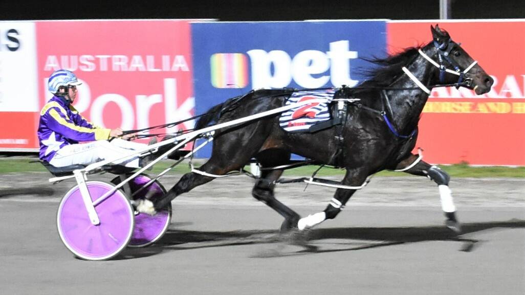 Diesel Don, with Alex Ashwood in the sulky, wins for Glenn Douglas. Picture: CLAIRE WESTON PHOTOGRAPHY