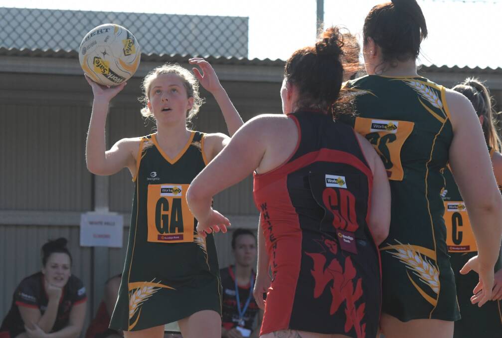 STRONG FINISH: Mardi Ryan has stepped up at goal attack for Colbinabbin late in the 2018 season.