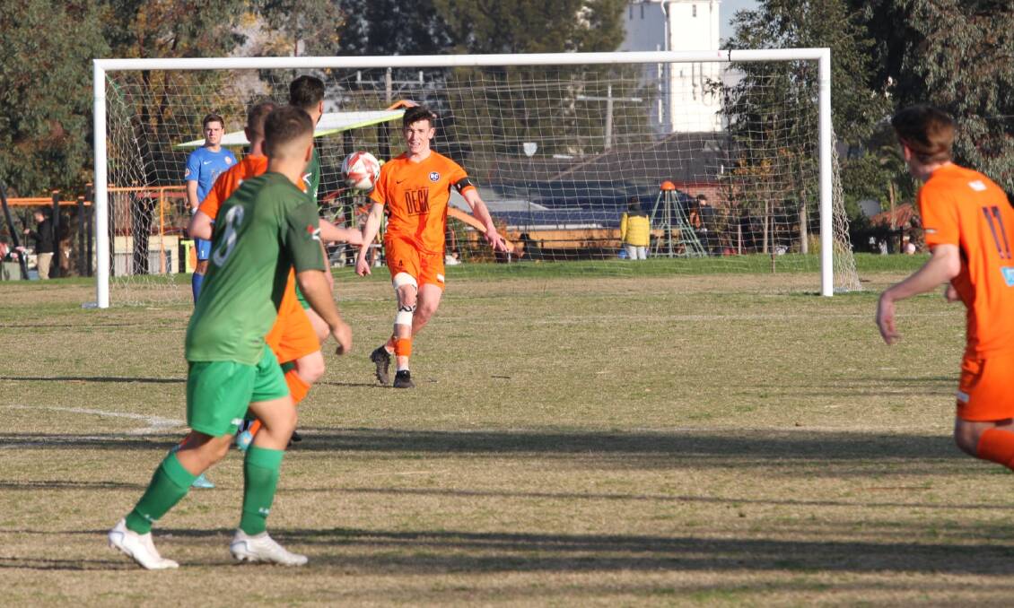 Aidan Lane was a welcome inclusion for Bendigo City in last week's 4-1 away win over Maribyrnong Greens. Picture: COLIN NUTTALL