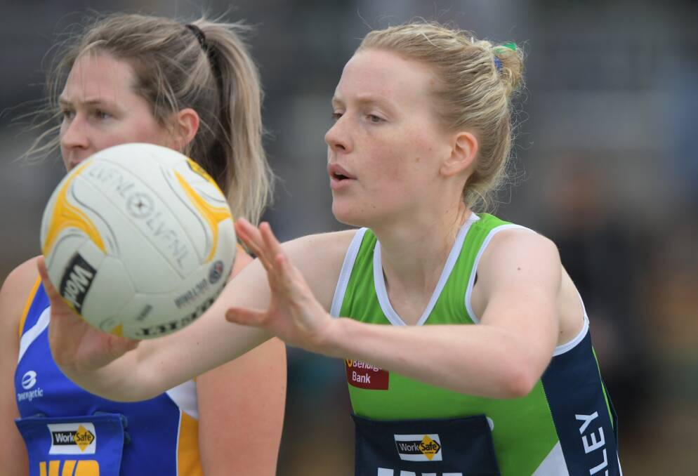 Mitiamo's Amelia Ludeman is one of three players from last season's LVFNL inter-league team back in action tomorrow against Horsham District. Picture: GLENN DANIELS