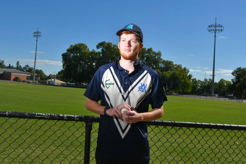 Australian all-abilities squad member and state player Mitchell Lawrence will be a key player for the rebranded Bendigo Albion Lions All Abilities Cricket Team in 2021-22. Picture: NONI HYETT