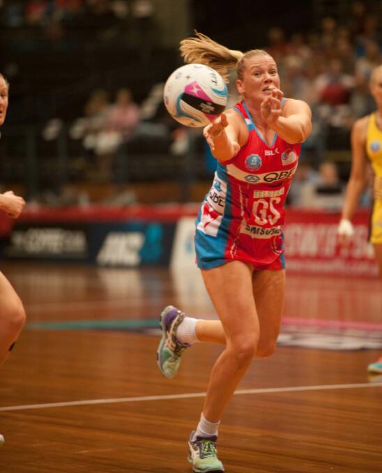 CAREER HIGH: Caitlin Thwaites was in scintillating touch for the victorious NSW Swifts on Sunday against the Mainland Tactix. Picture: PATRICK THWAITES