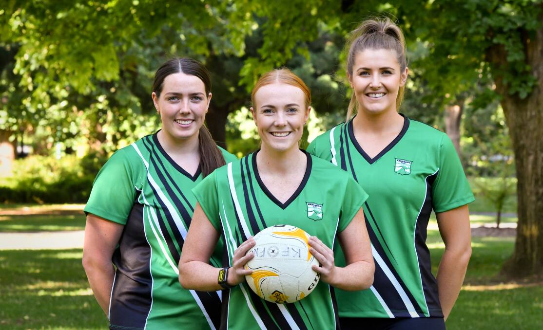 Abbey Ryan, Ashley Ryan and Carly Van Den Heuvel have joined premiership contender Kangaroo Flat after playing at rival clubs in 2019. Picture: NONI HYETT