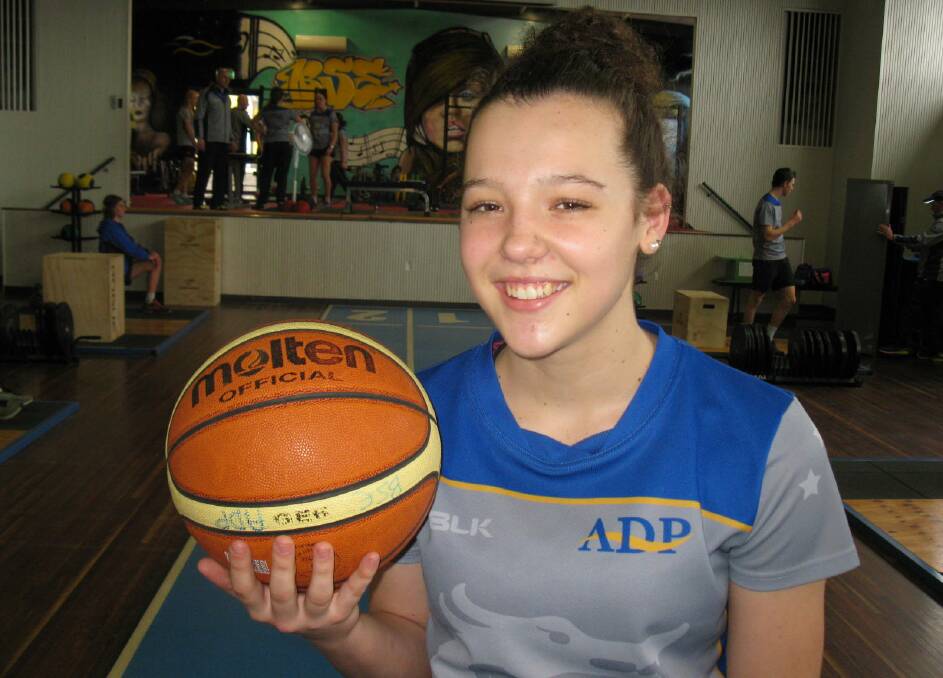 School one day, basketball finals the next. Jess Rennie at Bendigo South East College where is involved with the Athlete Development Program. Picture: KIERAN ILES