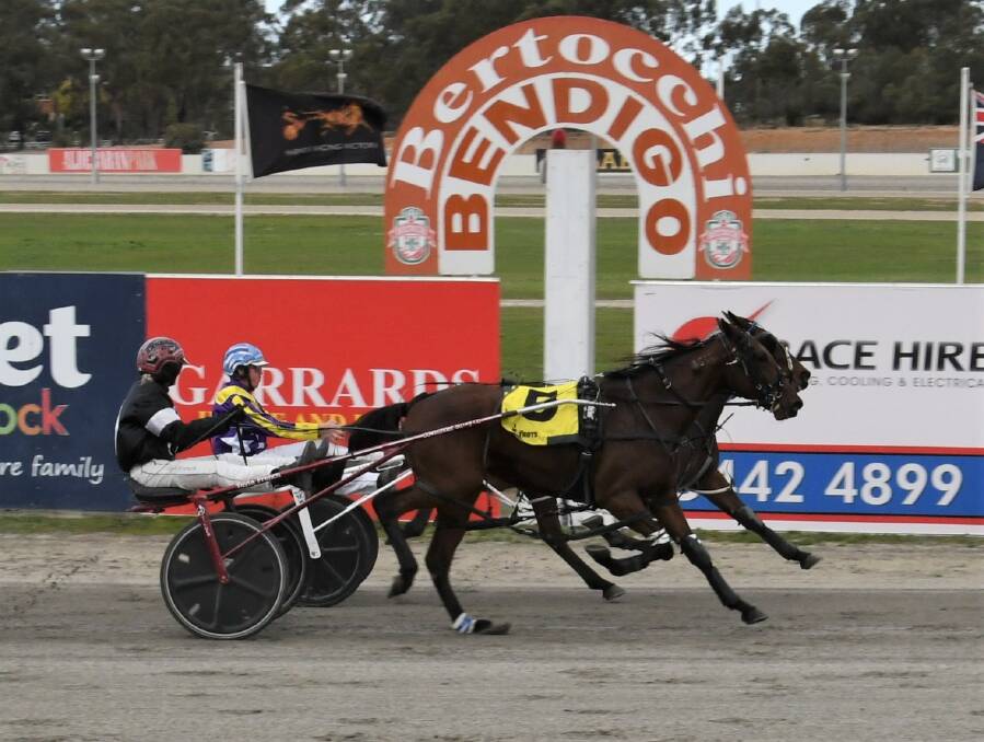 Tayla French steers the Tim Mannix-trained Valkyrie (outside) to her maiden win at Lord's Raceway on Thursday. Picture: CLAIRE WESTON PHOTOGRAPHY