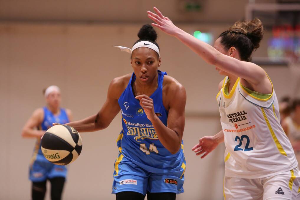 RARING TO GO: American import Betnijah Laney is ready to shine in her official Bendigo Spirit debut against Canberra on Friday night. Picture: BASKETBALL VICTORIA COUNTRY