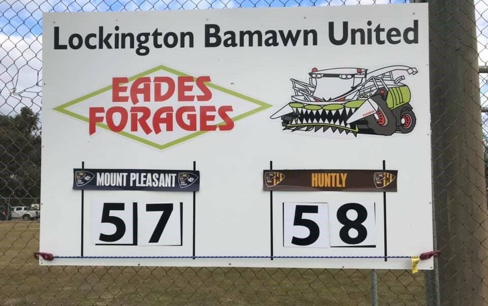 The scoreboard tells the tale at Lockington as Huntly advances to a semi-final contest against Elmore.