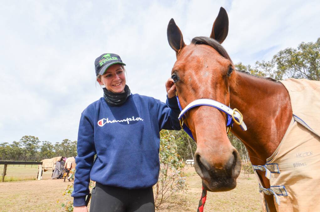 Tayla French with the horse who presented her with his first ever Group 1 winner, Parisian Artiste. Picture: DARREN HOWE