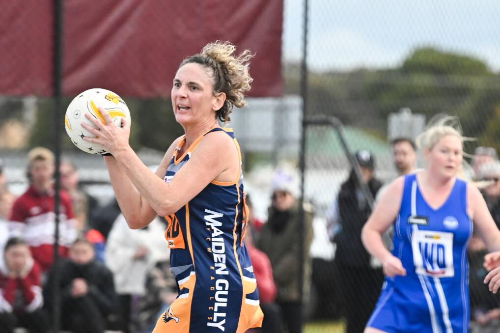 Experienced defender Jayne Norton is one of only two A-grade premiership players still playing in the top grade for Maiden Gully YCW this season. Picture by Darren Howe