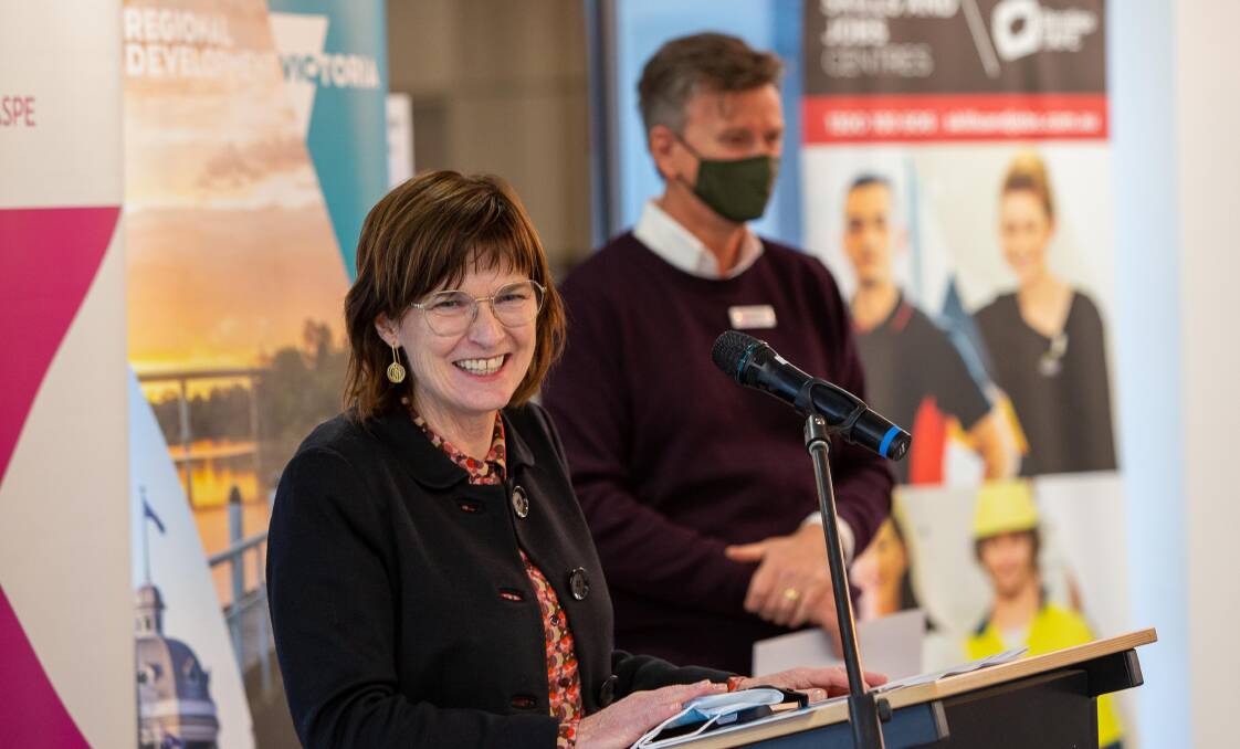 Minister for Regional Development Mary-Anne Thomas launching the road map. Picture: PETER WEAVING.