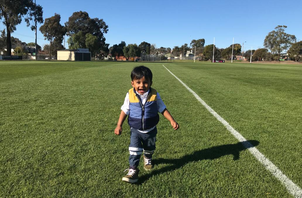 HOME: Dev Kalliyattu, 3, pictured when he was last in Bendigo. After a year and a half, he and his mother Sheethal Thomas have been reunited and he'll return home to Bendigo soon. Picture: SUPPLIED