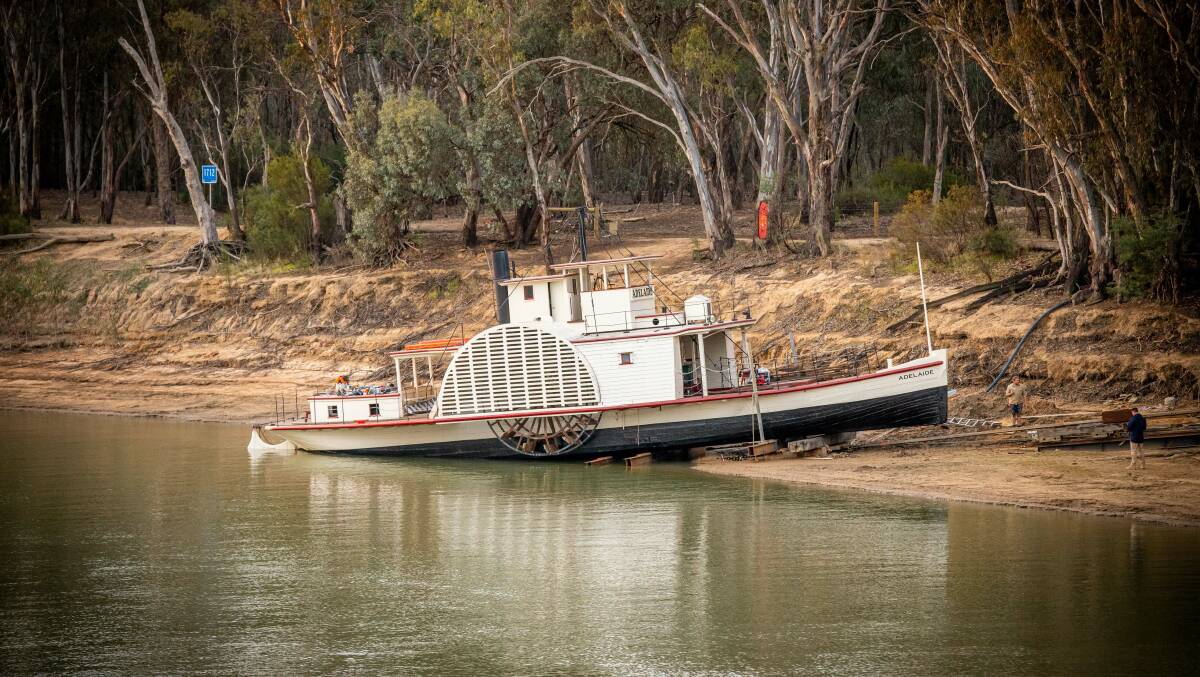 The PS Adelaide on the Moama slipway. Picture: CAMPASPE SHIRE COUNCIL.