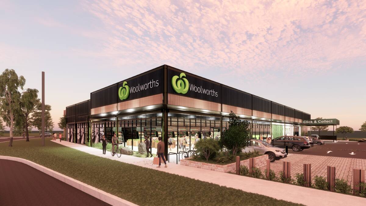An artist's impression of the Lascorp Development Group's proposed Woolworths in Castlemaine. Picture: SUPPLIED
