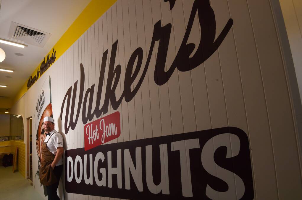 Adam Parsons is excited to open the first regional Walker's Doughnuts store in Bendigo. Picture: DARREN HOWE