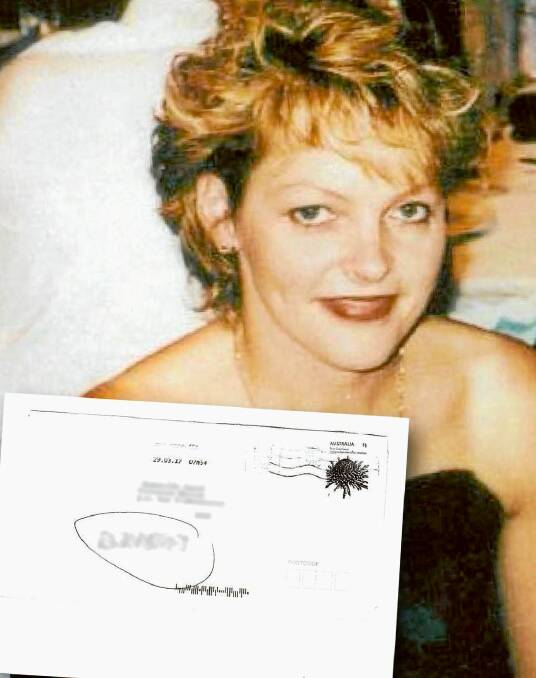LETTER LINK: Kath Bergamin went missing from Wangaratta in 2002. Detectives believe a letter sent to them (inset) in 2017 was sent from Bendigo or surrounding areas. 