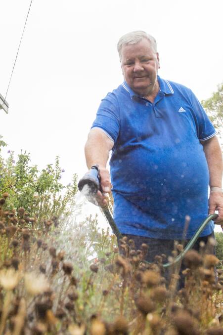 Bendigo Garden Club President Keith Woods said some members' annual water bills were $2000. Picture: DARREN HOWE