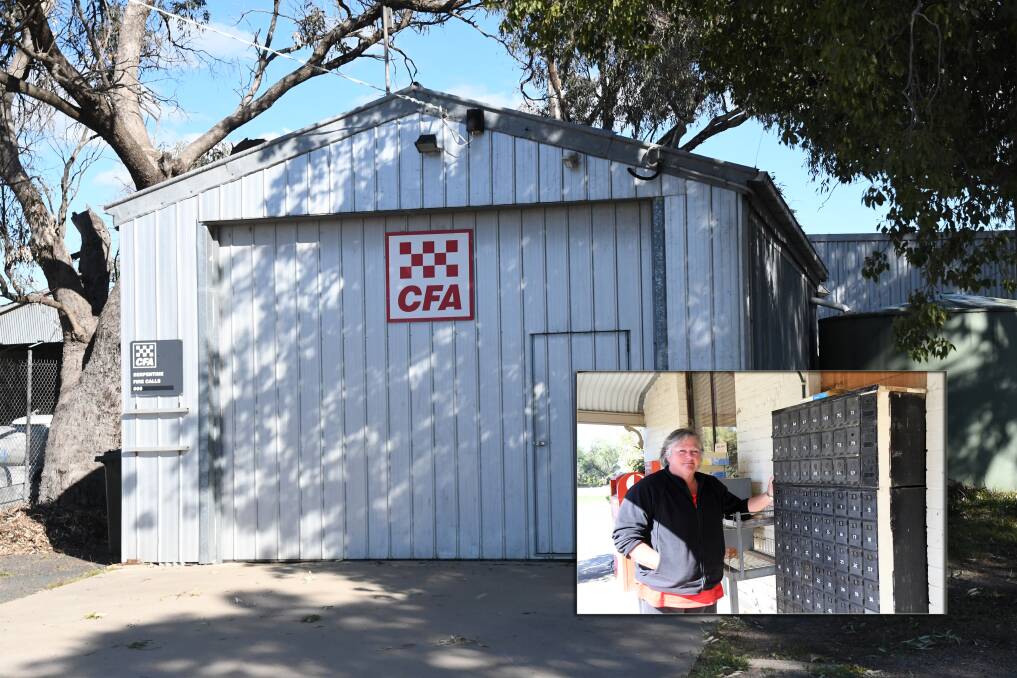 TIN SHED: Serpentine CFA need a bigger shed to house the new truck they've been promised. Inset: Post Office owner Dianne Walker wouldn't change much about her beloved town.