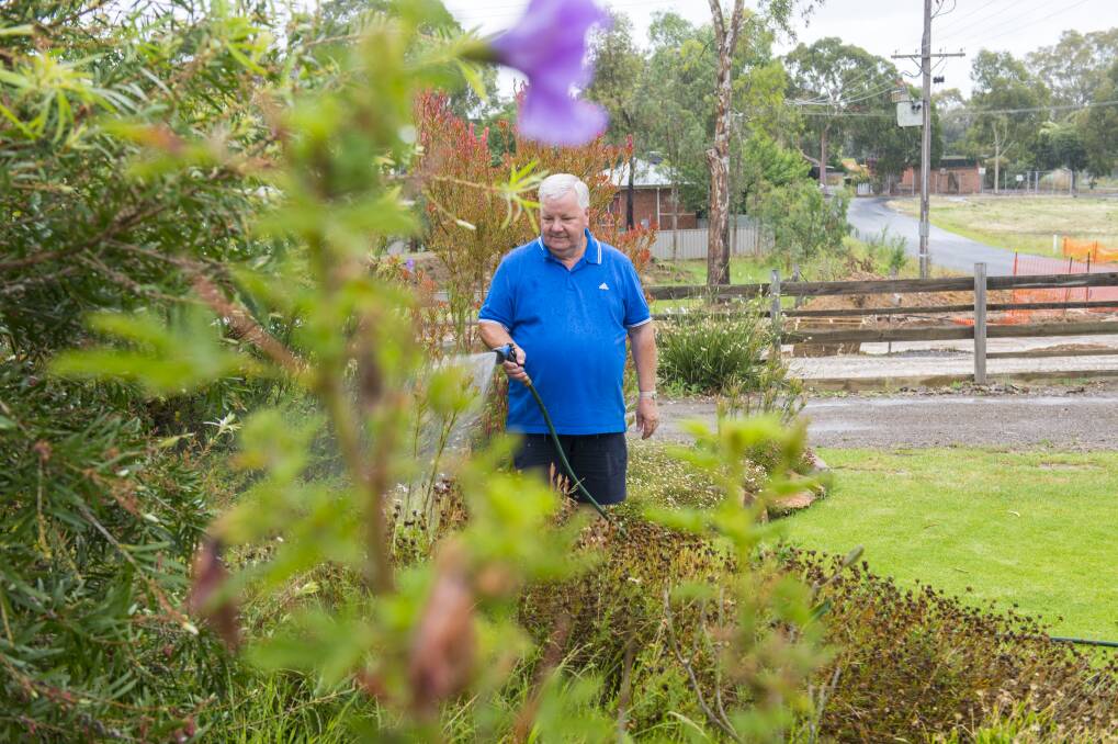 WATER WOES: President of Bendigo Garden Club Keith Woods said there was growing concern over the cost of water use. Picture: DARREN HOWE