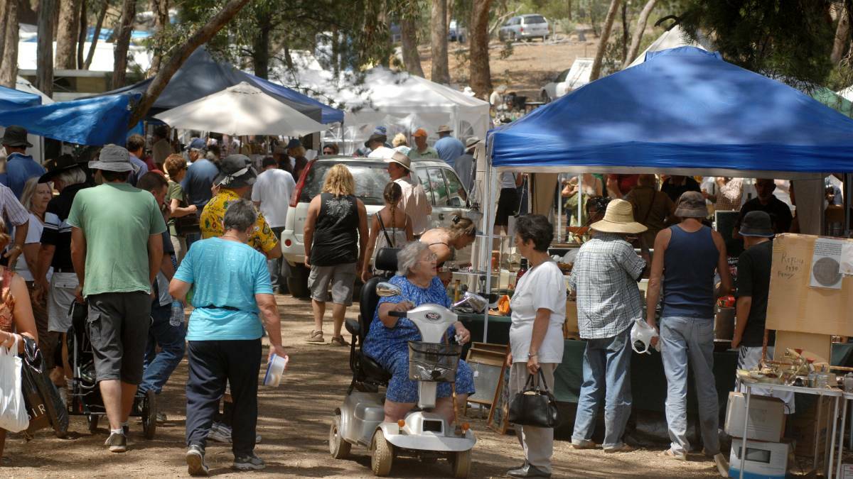 The now defunct Fryerstown Antique Fair attracted up to 20,000 visitors to the small town on the Australia Day long weekend. File photo. 