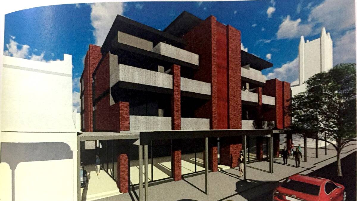 NEW MOTEL: An artists impression of a new boutique motel proposed at Myers Street. 