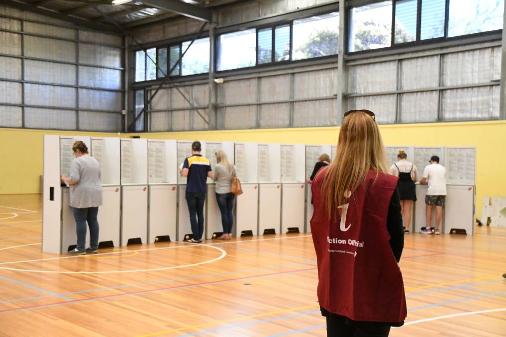 Votes being cast on election day in Bendigo last month. Picture: DARREN HOWE