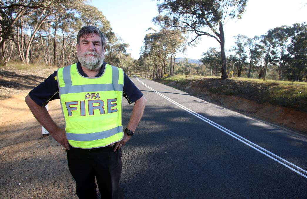 BE AWARE:  Axe Creek Fire Brigade captain Neil Irving-Dusting said Axe Creek Road in Sedgwick is a dangerous spot for vehicles. Picture: GLENN DANIELS