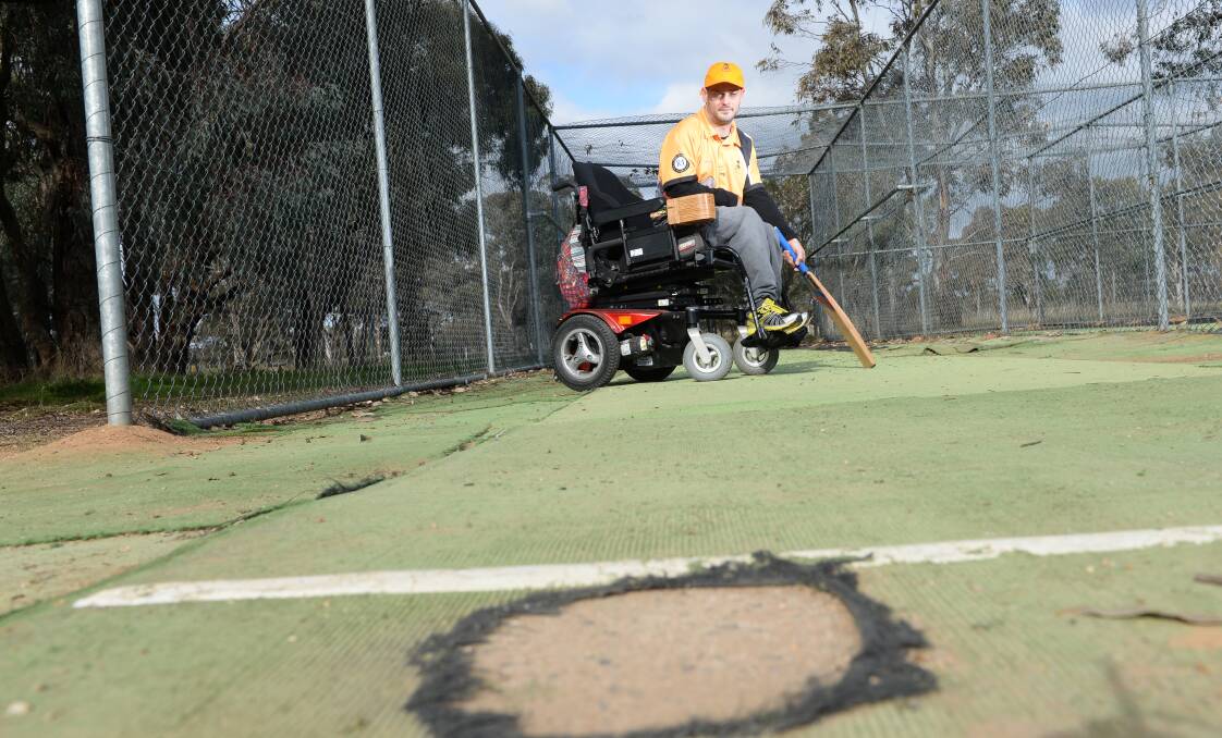 NO PLAY: The training facilities at Axe Creek Cricket Club are in too poor a condition for all abilities cricketers to practice. Picture: DARREN HOWE 