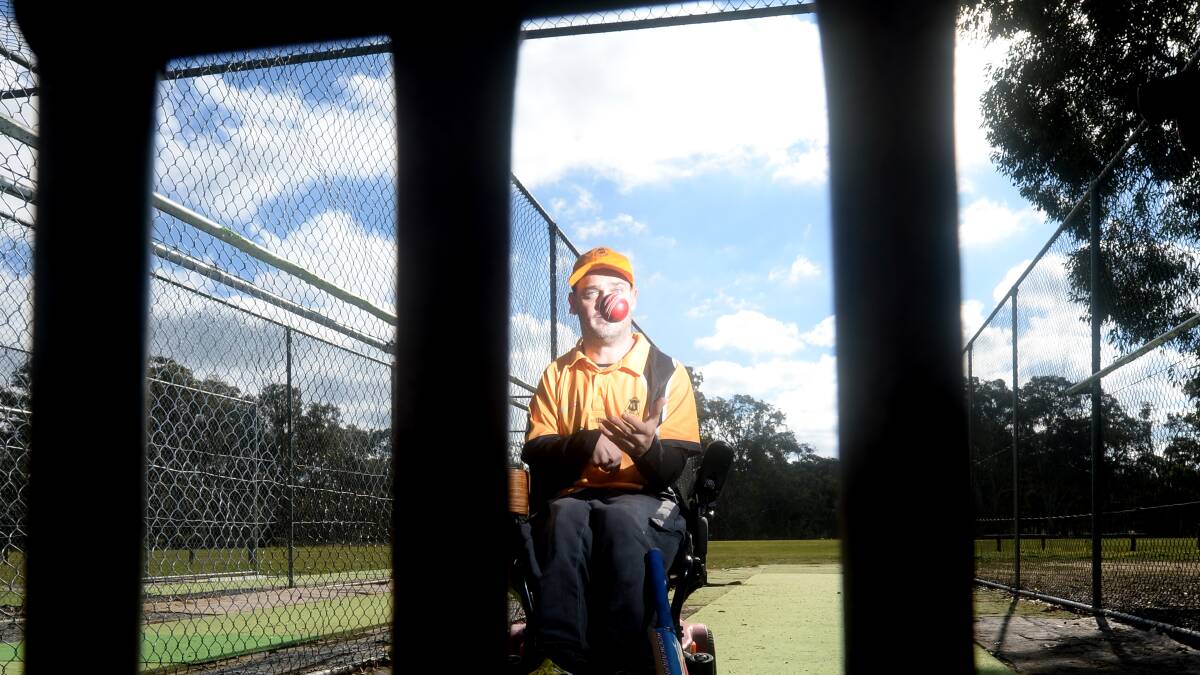NOT HAPPY: All abilities cricketer Jye Yates, along with his Axe Creek Cricket Club teammates, can't train on their shabby practice facilities. Picture: DARREN HOWE