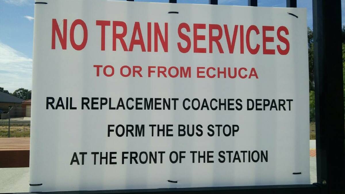 NO TRAINS: A faulty level crossing has stopped the rail service from Bendigo-Echuca. Picture taken at Epsom station. Picture: Supplied. 