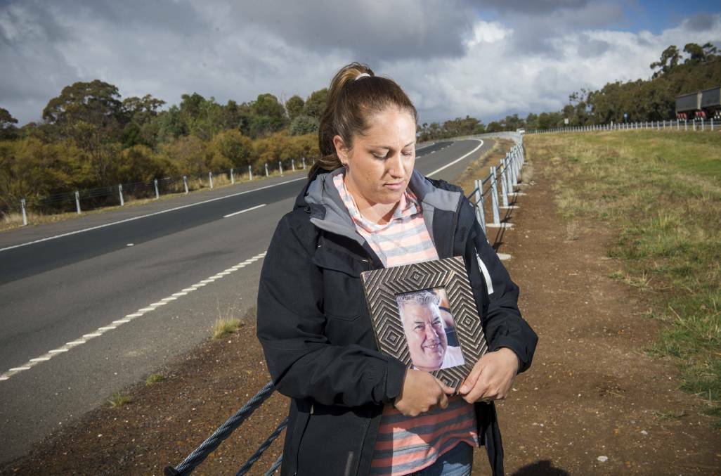 Danielle Allport helped organise bad roads rally earlier this year, protesting the state government's road policy. Picture: DARREN HOWE