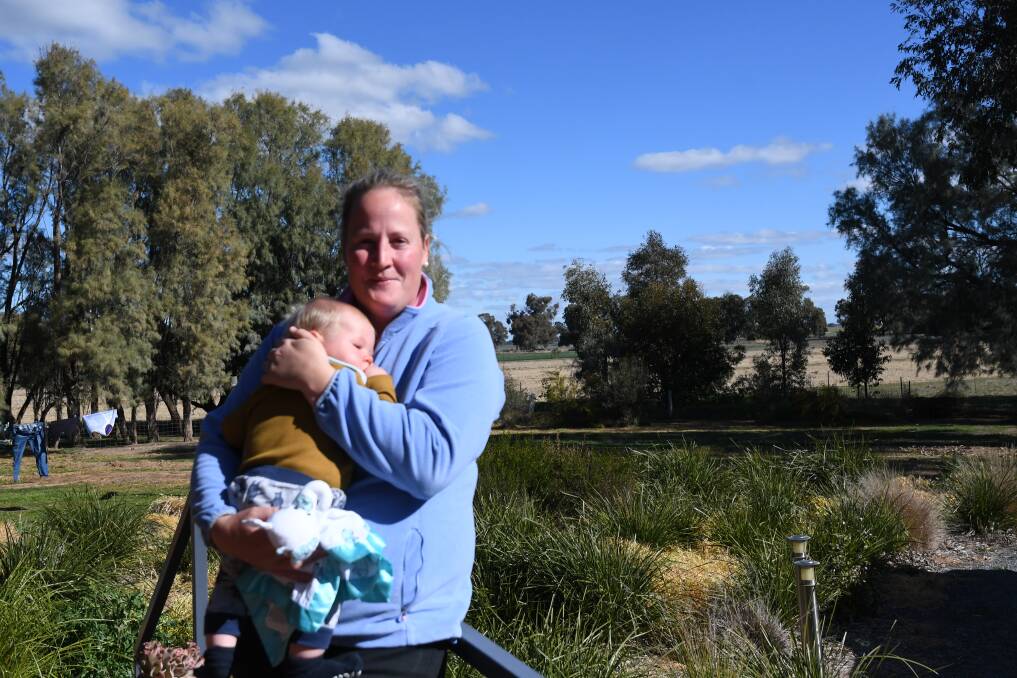 HELP NEEDED: Prue Milgate, pictured with son James, says some women in Serpentine are forced to stay at home due to inadequate childcare services in the Loddon Shire. 