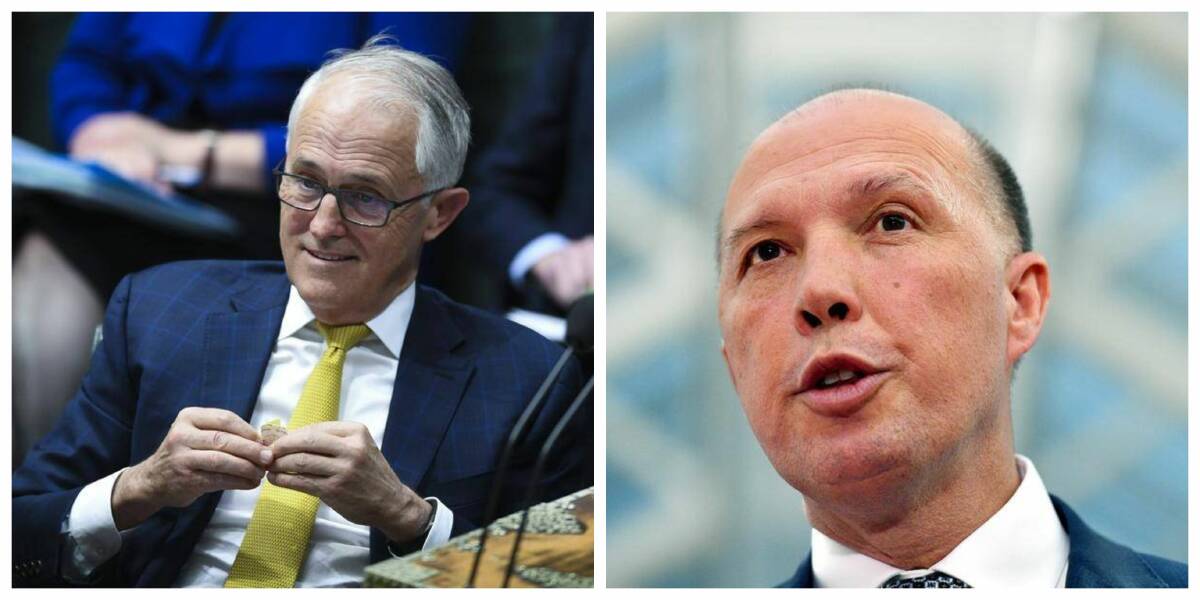 Prime Minister Malcolm Turnbull (left) has retained the support of his cabinet ministers amid reports of a leadership challenge from home affairs minister Peter Dutton.
