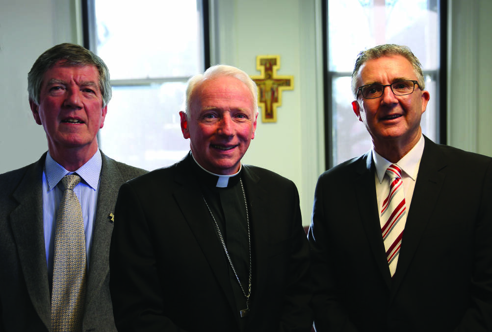 NEW SCHOOL: Director of Catholic education for the Sandhurst diocese Paul Desmond (right) said Catholic Education Sandhurst plans to build a new school in Huntly. 