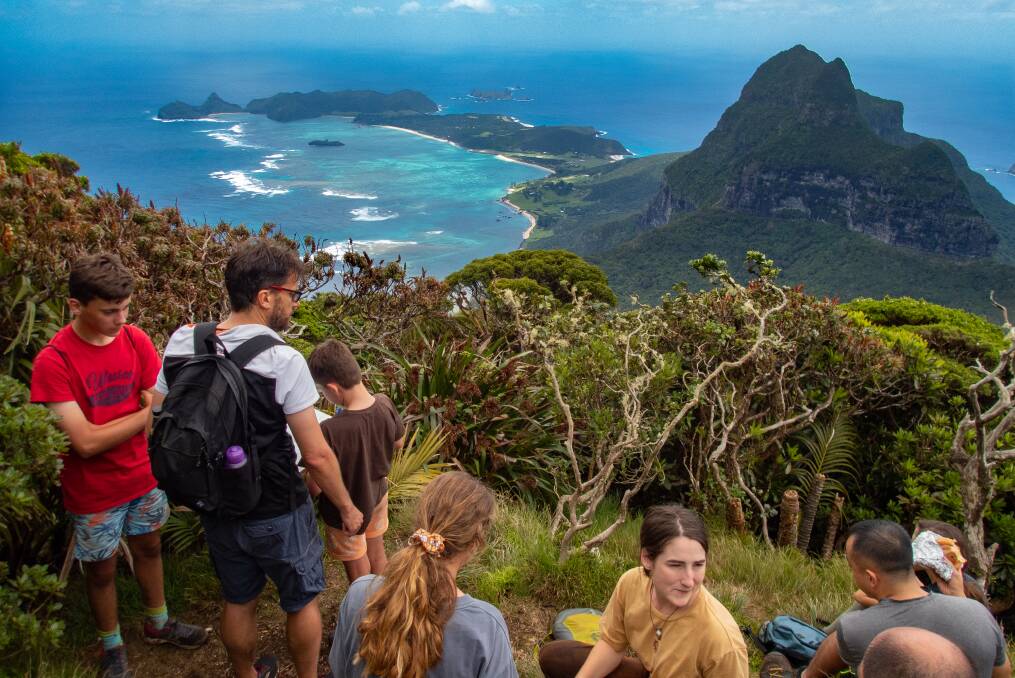 Tourism: Jack Shick runs walking tours for visitors up Mount Gower on Lord Howe Island. However his business has not been able to operate through the coronavirus pandemic. Photo: Jack Shick. 