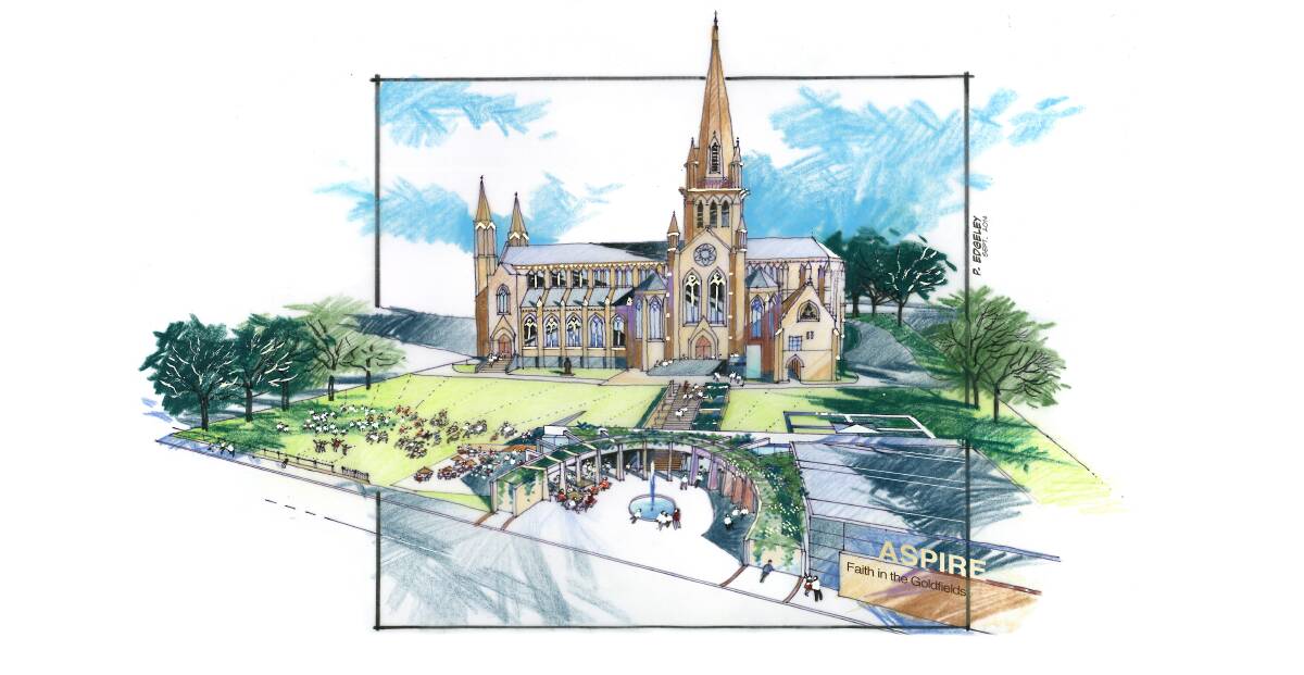 SLEEK: A watercolour rendering of what the proposed Aspire cultural precinct would look like if another $5 million is secured. Picture: CONTRIBUTED