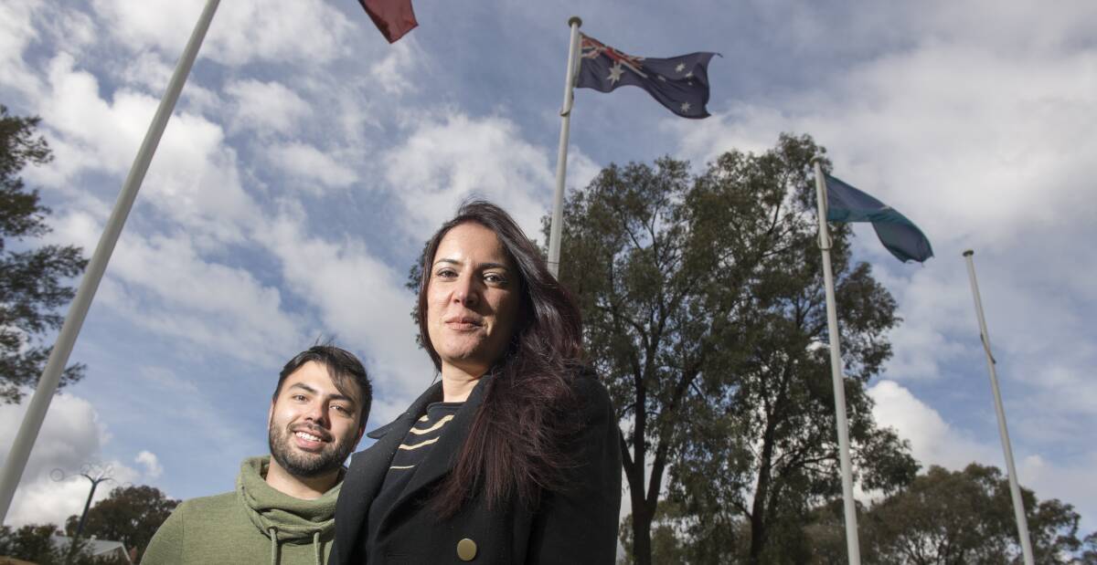 AT HOME: Alonso Navarro Mendoza and Baadra AL-Darkazly want Bendigonians to host international students visiting from Melbourne. Picture: DARREN HOWE