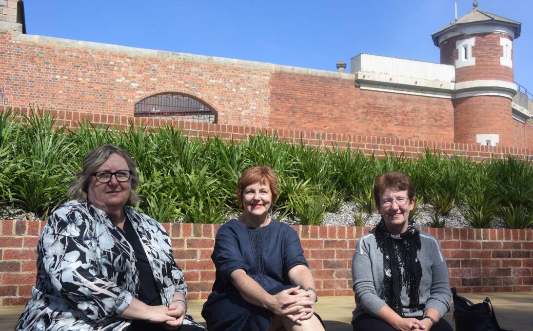 Annie North's Julie Oberin, Bendigo Community Health Services CEO Kim Sykes and event organiser Rosalie Rogers gather at Ulumbarra Theatre ahead of next month's fundraiser.  
